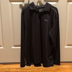 Under Armour, Mens XL Loose fit, Dark Gray, Long Sleeve collared shirt